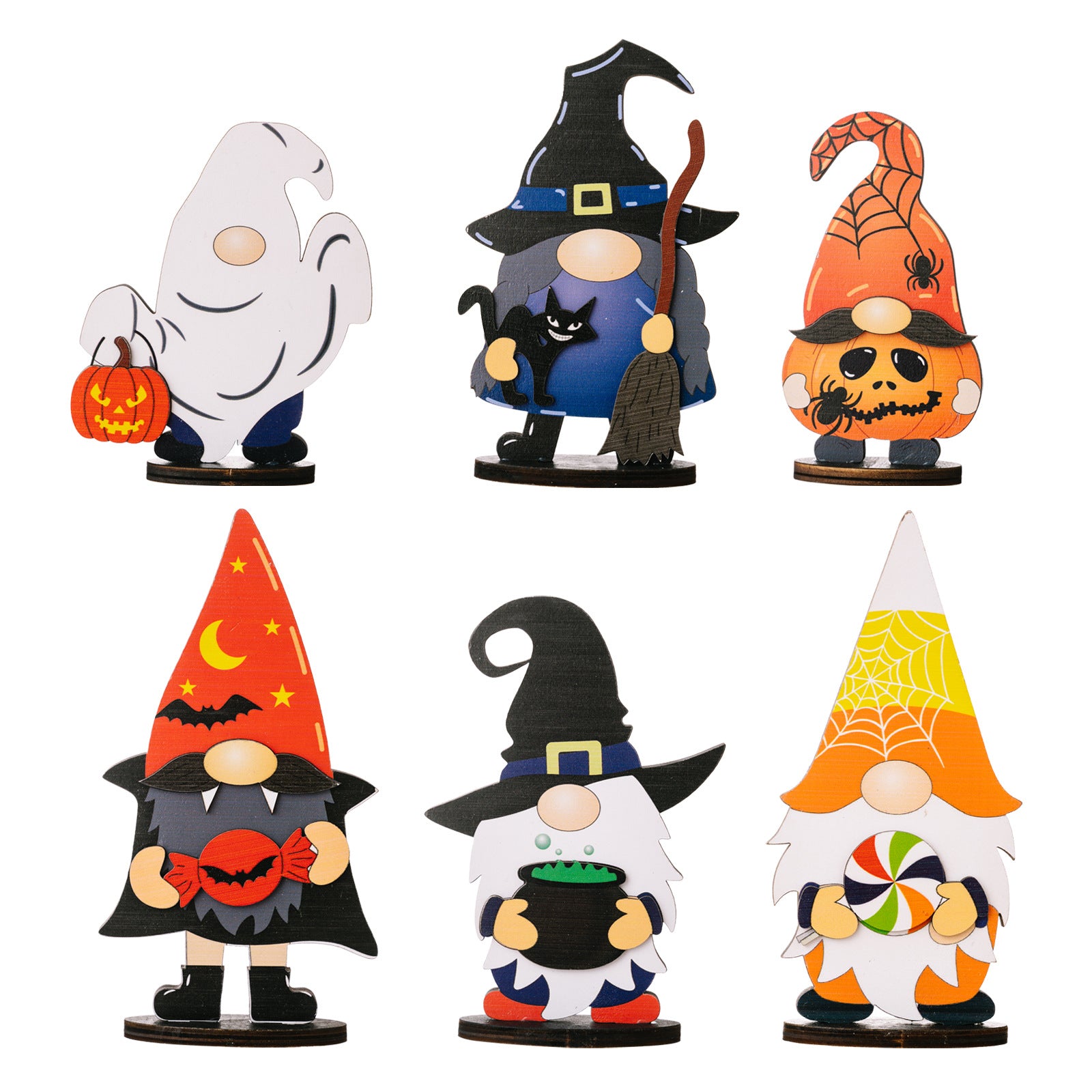Wholesale of New Halloween Ghost Wood Ornaments